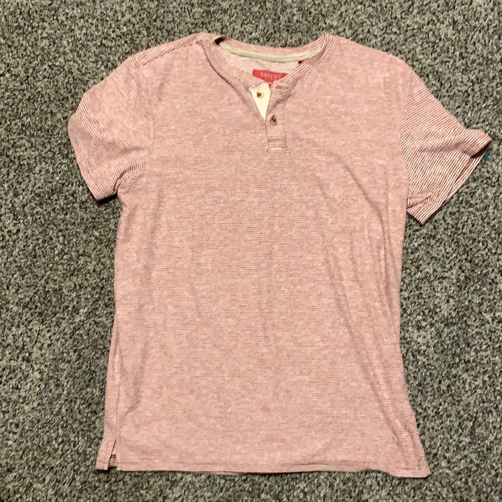 Bruno Milano Striped Henley Tee Shirt